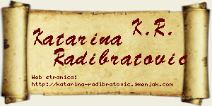 Katarina Radibratović vizit kartica